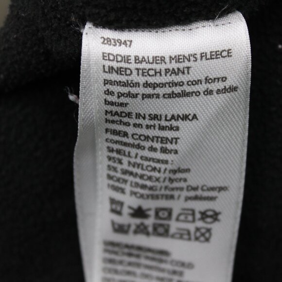 Eddie Bauer Pants Mens 38x26 Green Fleece Lined Tech Nylon Stretch Cargo Pocket - Picture 12 of 16